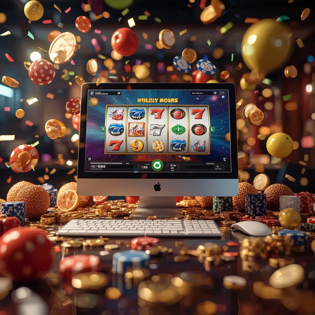 slot machines on the monitor PARIPESA CASINO