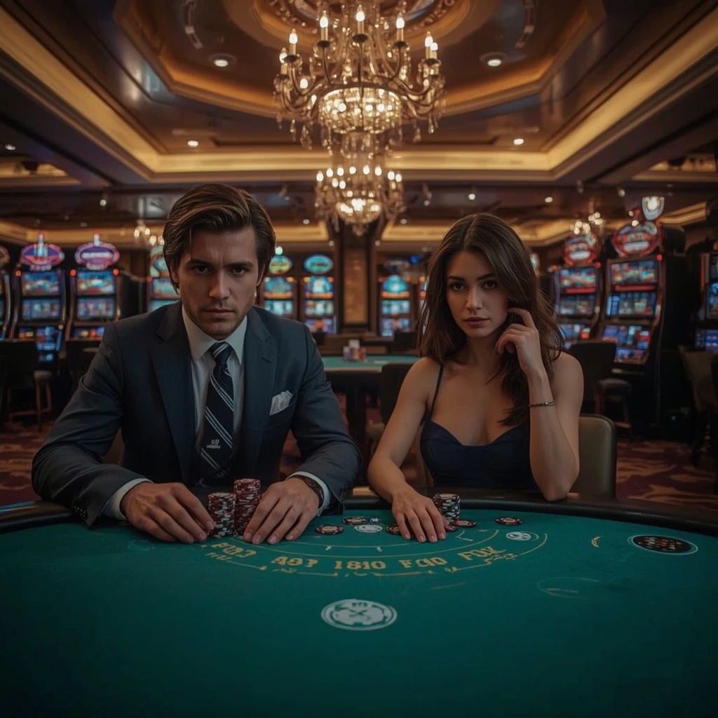 Two poker players at PARIPESA CASINO in India